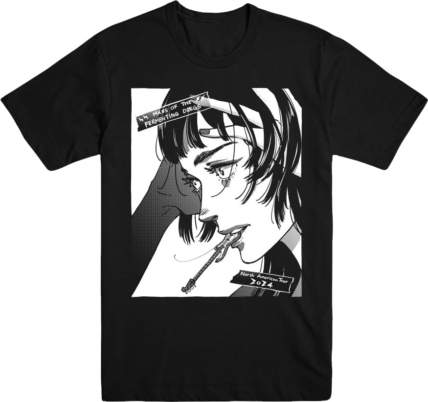 MOTFD 2024 Tour T-shirt (Girl and Guitar) - BLACK