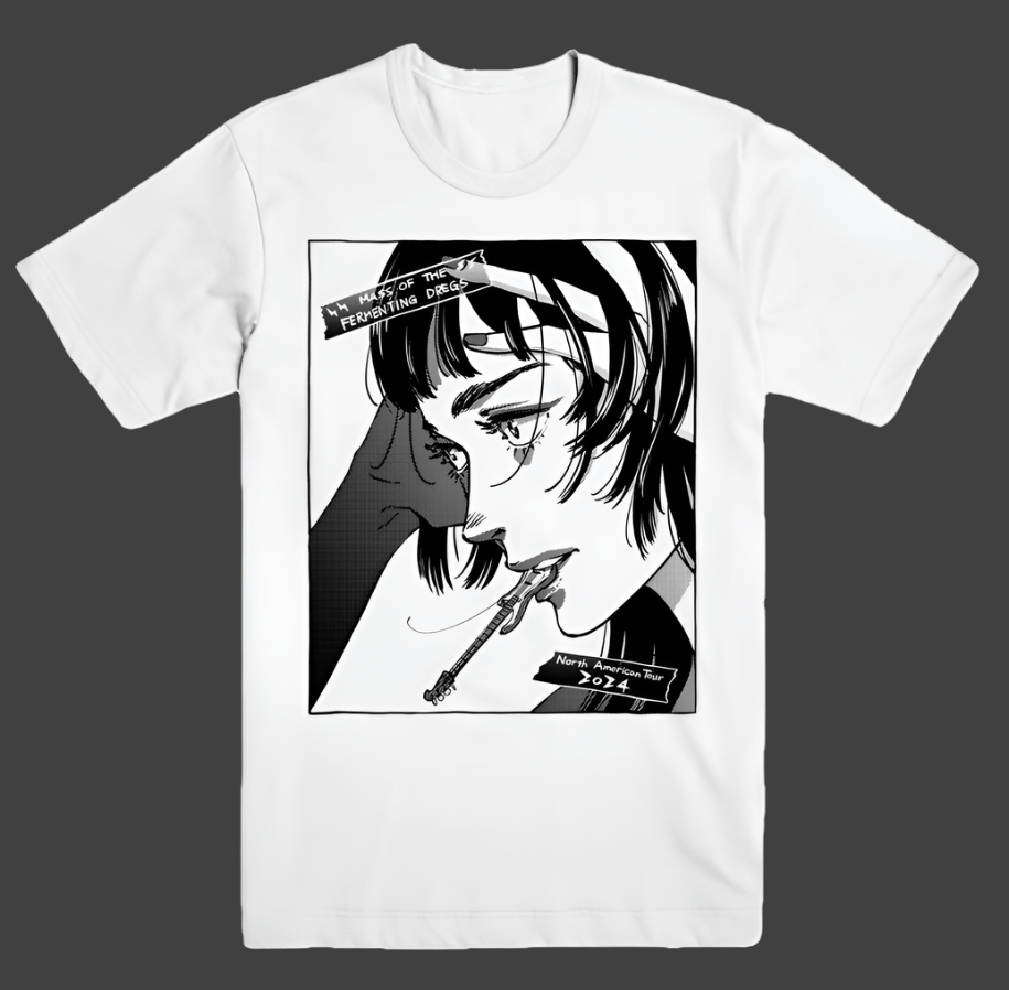 MOTFD 2024 Tour T-shirt (Girl and Guitar) – Clever Eagle Records MOTFD 2024 Tour T-shirt (Girl and Guitar) – Clever Eagle Records