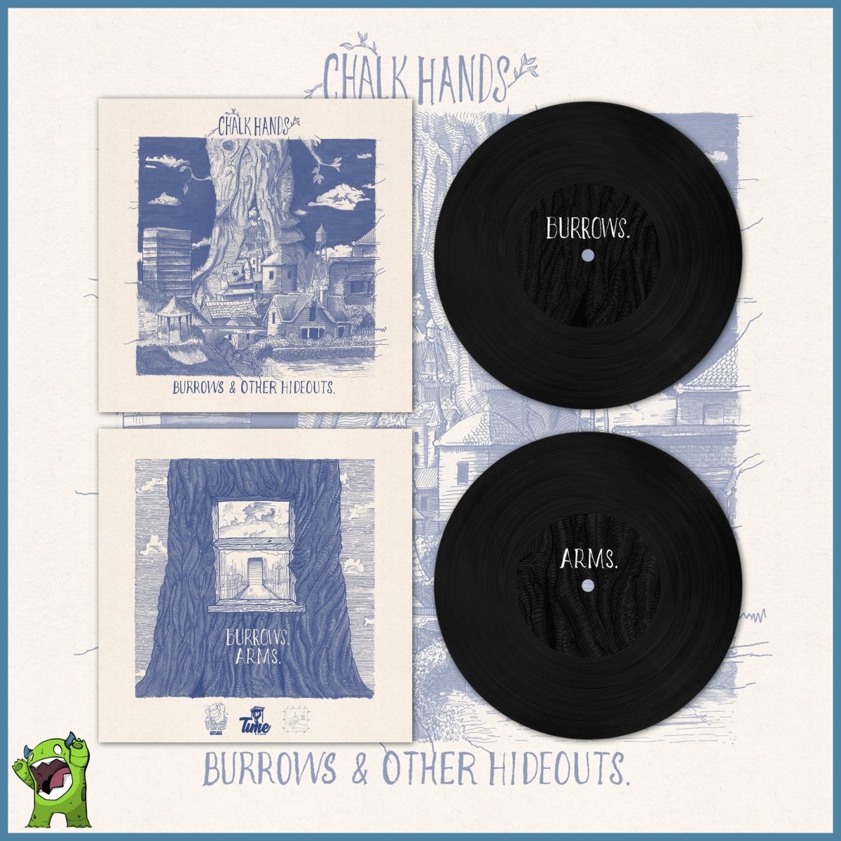 Chalk Hands - Burrows & Other Hideouts EP [7-inch Vinyl]