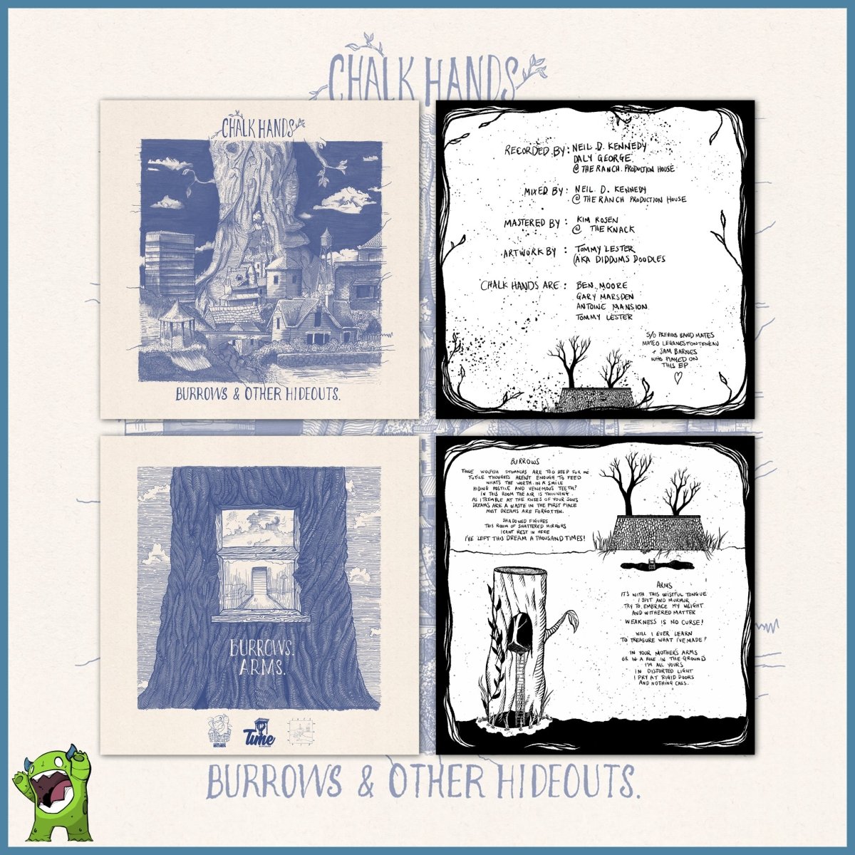 Chalk Hands - Burrows & Other Hideouts EP [7-inch Vinyl]