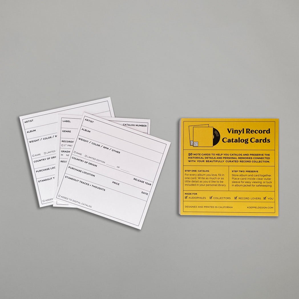 Vinyl Record Catalog Cards